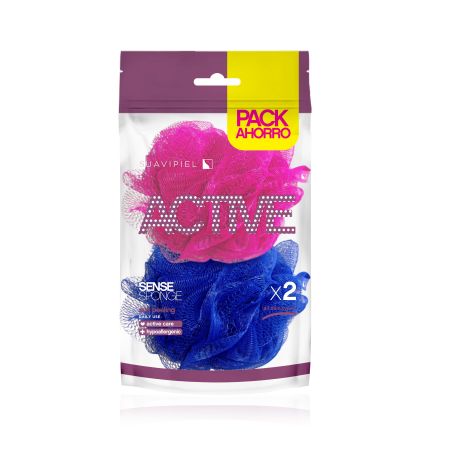 Suavipiel Active Sense Sponge Soft Peeling Pack Ahorro Esponja de baño ofrece delicioso masaje dejando la piel tersa y suave 2 uds