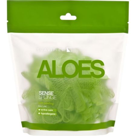 Suavipiel Aloes Sense Sponge Esponja de baño ofrece acción exfoliante muy suave y agradable para piel tersa y suave