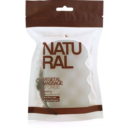Suavipiel Natural Vegetal Massage Sponge Esponja de baño natural con fibras de celulosa relaja y tonifica ofreciendo masaje reafirmante para mejorar la circulación
