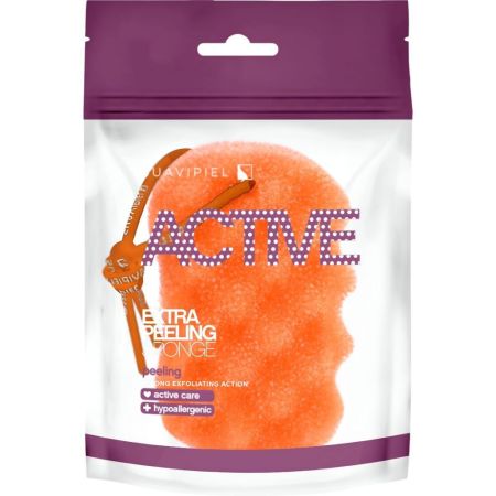 Suavipiel Active Extra Peeling Sponge Esponja de baño hipoalérgenica ofrece acción exfoliante para piel suave y renovada