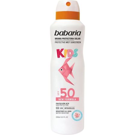Babaria Kids Bruma Solar Spf 50 Bruma solar infantil de absorción inmediata resistente al agua 200 ml