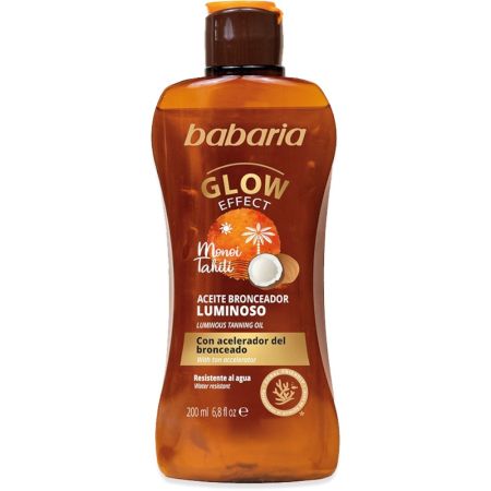 Babaria Aceite Bronceador En Gel Aceite bronceador efecto luminoso resistente al agua acelerador del bronceado 200 ml