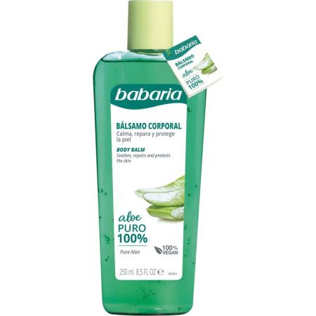 Babaria Bálsamo Corporal Aloe Puro Bálsamo corporal vegano calma repara y protege la piel efecto refrescante 250 ml