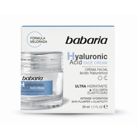 Babaria Hyaluronic Acid Crema Facial Crema de día y noche aporta ultrahidratación y volumen elástico 50 ml