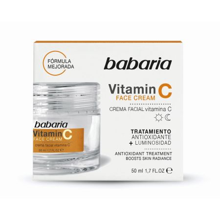 Babaria Vitamina C Crema Facial Crema de día y noche antioxidante aporta luminosidad piel radiante y cuidada 50 ml