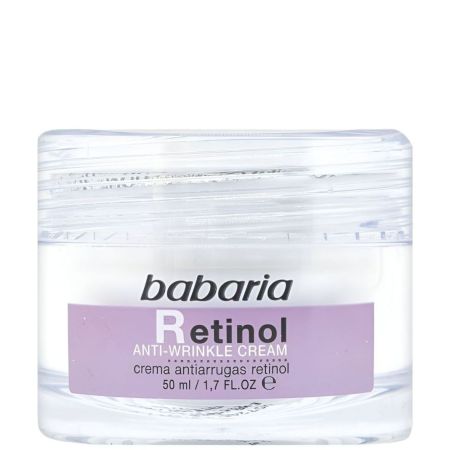 Babaria Retinol Crema Antiarrugas Crema antiarrugas ofrece firmeza y elasticidad para piel más joven con ácido hialurónico 50 ml