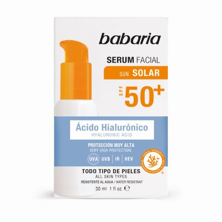 Babaria Sun Solar Sérum Facial Spf 50+ Sérum facial reductor de manchas con ácido hialurónico 75 ml