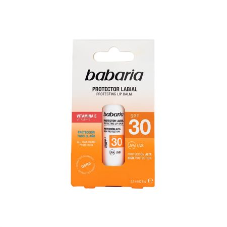 Babaria Aloe Protector Labial Spf 30 Protector labial solar hidratante y antiinflamatorio 5,7 ml