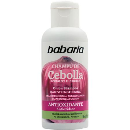 Babaria Cebolla Antioxidante Champú Champú antioxidante y purificante protege el color esimulando el crecimiento capilar sin olor a cebolla