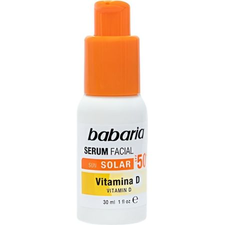 Babaria Sun Solar Sérum Facial Vitamina D Spf 50+ Sérum solar facial resistente al agua estimula la producción de receptores de vitamina d 30 ml