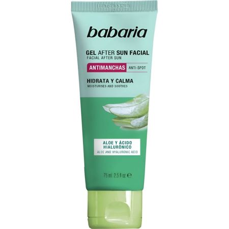 Babaria Antimanchas Gel After Sun Facial After sun antimanchas calmante y refrescante ofrece alivio inmediato con aloe vera 200 ml