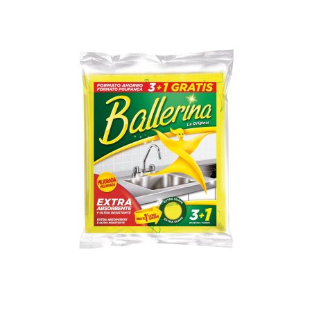 Ballerina Bayeta La Original Formato Especial Bayeta extraabsorbente y extrasuave super resistente 4 uds