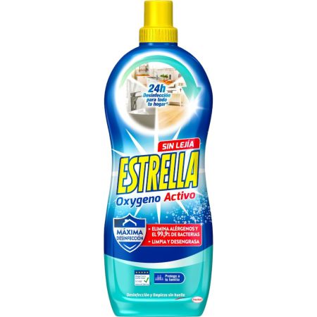 Estrella Desinfectante Oxygeno Activo Limpiador desinfectante sin lejía para todas las superficies incluso las delicadas 1250 ml