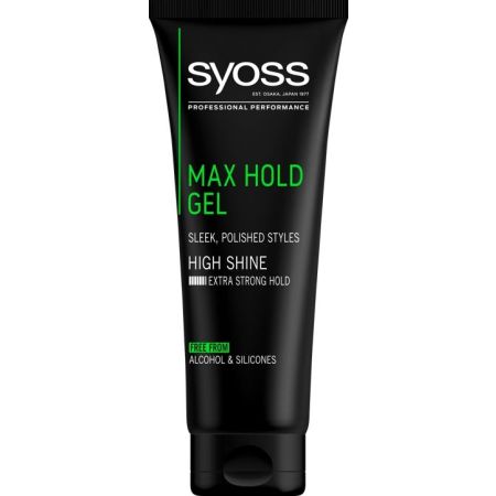 Syoss Max Hold Gel Gel de fijación equilibrio perfecto entre fijación y flexibilidad efecto mojado 250 ml