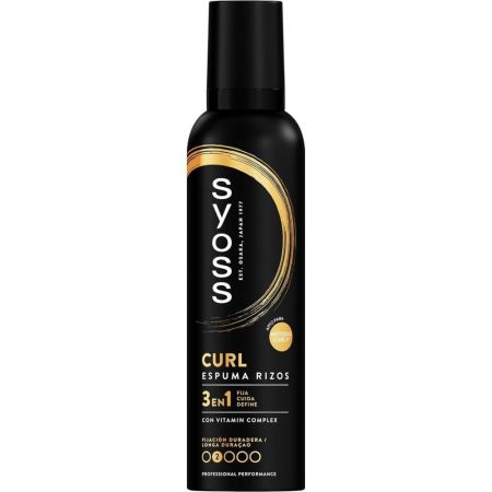 Syoss Curl Espuma Rizos 3en1 Nº2 Espuma capilar antiencrespamiento para rizos perfectamente definidos 48 horas 250 ml