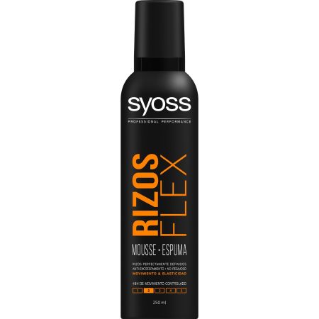 Syoss Rizos Flex Espuma Nº2 Espuma antiencrespamiento para rizos perfectamente definidos 48 horas 250 ml