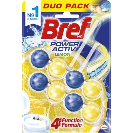 Bref Colgador Wc Power Activ Lemon Colgador wc neutralizador de olores ofrece limpieza frescor y aroma duradero a limón