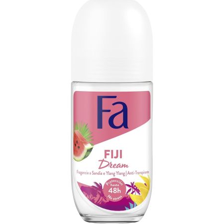Fa Fiji Dream Desodorante Roll-On Desodorante antitranspirante con aroma a sandía protección 48 horas 50 ml