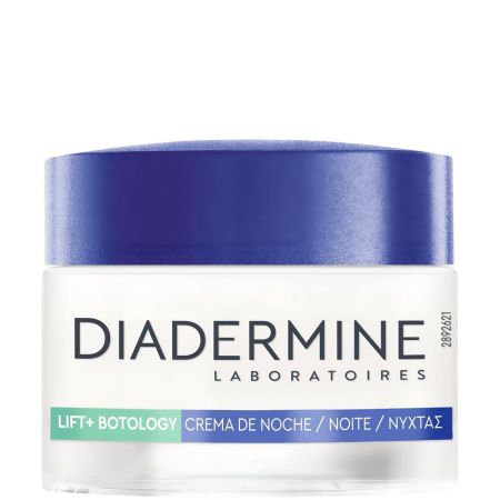 Diadermine Lift + Botology Crema De Noche Anti-Edad Crema de noche alisa intensamente arrugas y regenera con activos botánicos y ácido hialurónico 50 ml
