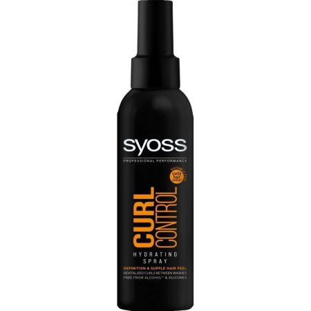 Syoss Curl Control Hydrating Spray Reavivador de rizos sin aclarado define e hidrata para cabello ondulado o rizado 150 ml