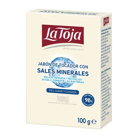 La Toja Jabón De Tocador Con Sales Minerales Duplo Jabón de manos relaja renueva revitaliza y ayuda a combatir las bacterias 2x100 gr