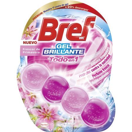 Bref Gel Brillante Colgador wc todo en 1 frescor primavera