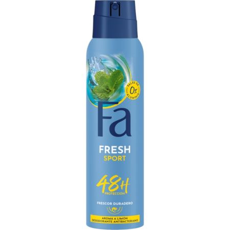 Fa Sport Desodorante Spray Desodorante 0% aluminio antitranspirante y antimanchas con aroma cítrico 48 horas 50 ml