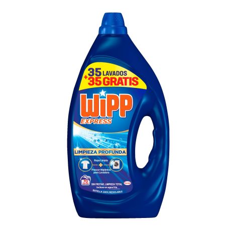 Wipp Express  Detergente liquido maquina limpieza profunda activo 35+35=70 dosis 3,150l