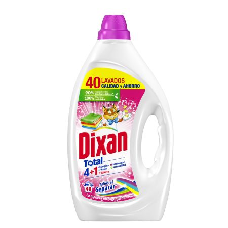 Dixan  Detergente liquido maquina adios al separar 40 dosis 1,800 l
