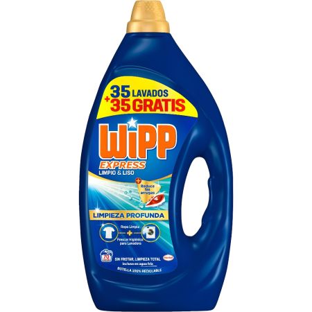 Wipp Express  Detergente liquido maquina limpieza profunda limpio&liso 35+35=70 dosis 3,150 ml