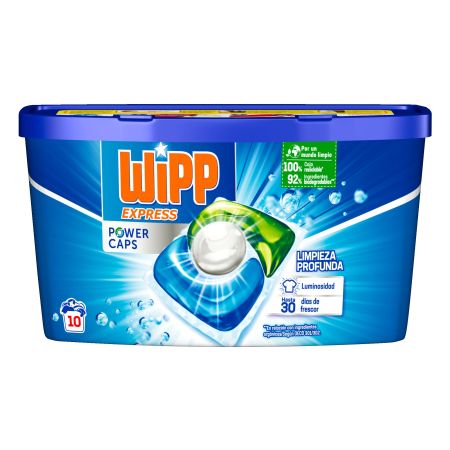 Wipp Express Detergente Power Caps Limpieza Profunda Detergente en cápsulas para una limpieza profunda