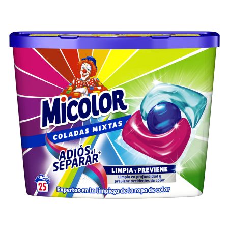 Micolor  Detergente capsulas trio-caps adiós al separar 24 unidades