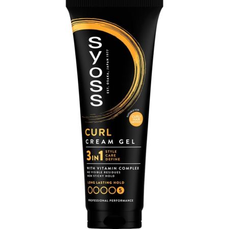 Syoss Curl Cream Gel 3in1 Nº5 Gel de rizos antiencrespamiento fija cuida y define reforzando la estructura capilar 250 ml