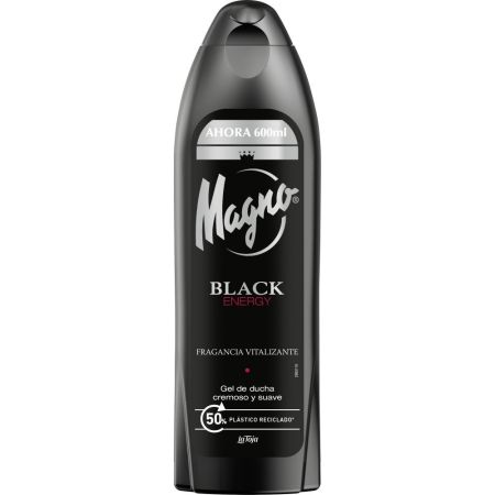 Magno Black Energy Gel De Ducha Gel de ducha cremoso y suave ofrece fragancia vitalizante para piel tersa y suave 600 ml