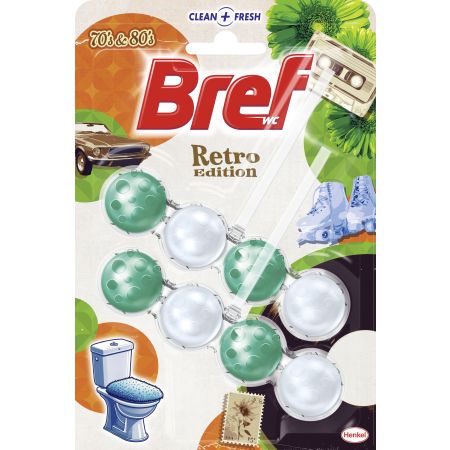 Bref Colgador Wc Retro Edition Edición Limitada Colgador wc neutralizador de olores ofrece limpieza frescor y aroma duradero hasta 4 semanas 2 uds