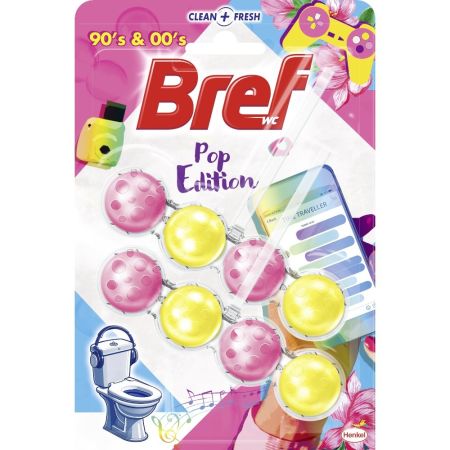 Bref Colgador Wc Pop Edition Edición Limitada Colgador wc neutralizador de olores ofrece limpieza frescor y aroma duradero hasta 4 semanas 2 uds
