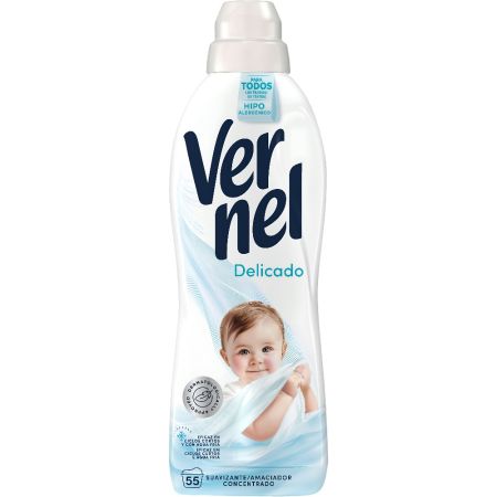 Vernel Delicado Suavizante Concentrado Suavizante concentrado líquido especial fragancia hipoalergénica 55 lavados 1000 ml
