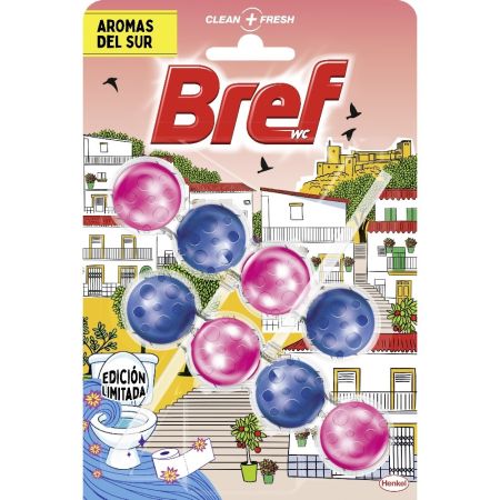 Bref Colgador Wc Power Activ Aromas Del Sur Edición Limitada Colgador wc neutralizador de olores ofrece limpieza frescor y aroma duradero protegiendo contra la cal 2x50 gr