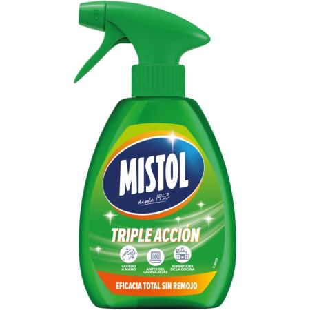Mistol Lavavajillas Triple Acción Lavavajillas líquido a mano elimina eficazmente la grasa más difícil sin necesidad de remojo 500 ml