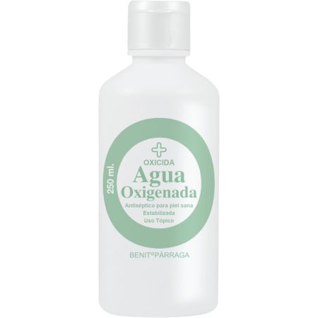 Benito Parraga Agua Oxigenada Oxicida Agua oxigenada estabilizada antiséptico para piel sana 250 ml