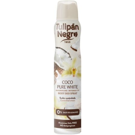 Tulipán Negro Coco Pure White Desodorante Spray Desodorante perfumado para mujer 200 ml