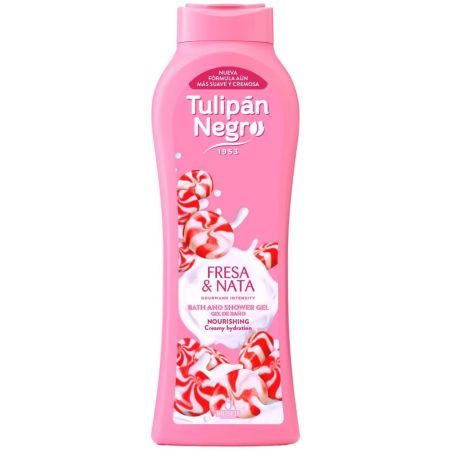 Tulipán Negro Fresa & Nata Gel De Baño Gel de ducha perfumado para mujer 650 ml