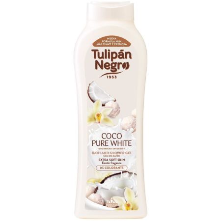 Tulipán Negro Coco Pure White Gel De Baño Y Ducha Gel de baño y ducha perfumado para mujer 650 ml