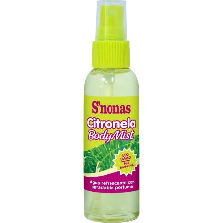 S'Nonas Citronela Body Mist Agua refrescante repelente antimosquitos con agradable perfume 60 ml