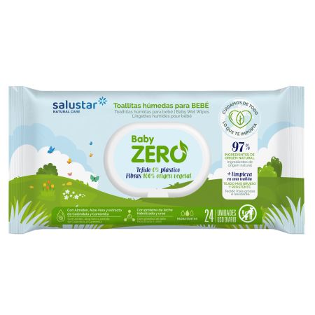 Salustar Baby Zero Toallitas Húmedas Para Bebé Toallitas húmedas para bebé biodegradables limpian con delicadeza para piel suave y confortable