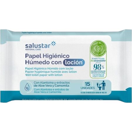 Salustar Papel Higiénico Húmedo Con Loción Papel higiénico húmedo limpia en profundidad para sensación de frescura y confort