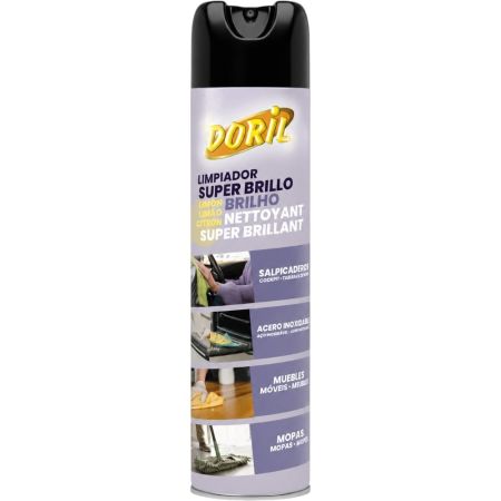 Doril Limón Limpiador Super Brillo Abrillantador con agradable aroma perfecto para plásticos cueros acero inoxidable suelos y maderas barnizadas 600 ml
