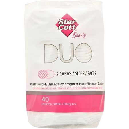 Star Cott Duo Discos Desmaquillantes Maxi Discos desmaquillantes gran limpieza y suavidad 40 uds