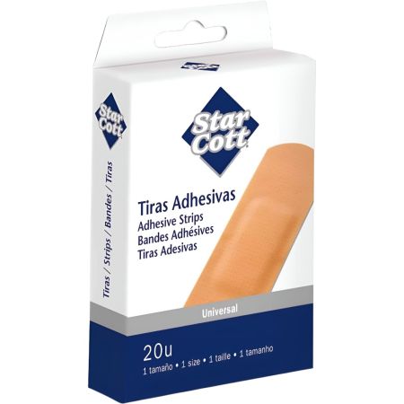Star Cott Tiras Adhesivas Universal Tiritas adecuadas para la protección de pequeñas heridas 20 uds