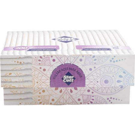 Star Cott Bastoncillos Bastoncillos de algodón indicados para la higiene personal de la nariz y oídos 200 uds
